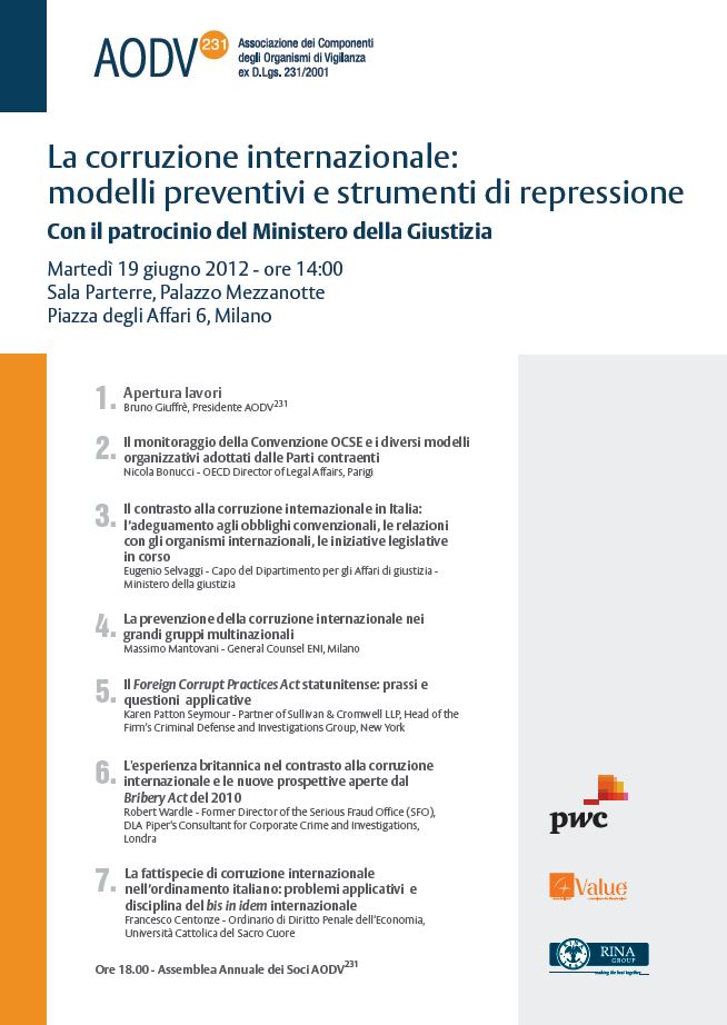 La corruzione internazionale: modelli preventivi e strumenti di repressione