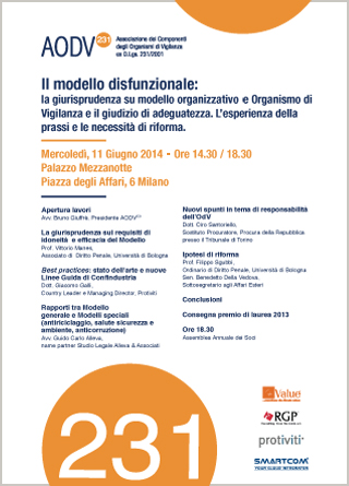 Il modello disfunzionale: la giurisprudenza su modello organizzativo e Organismo di Vigilanza e il giudizio di adeguatezza. L´esperienza della prassi e le necessità di riforma.